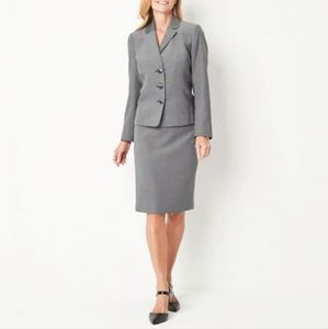 2 Piece Business Suit (Jacket & Skirt) Light Gray